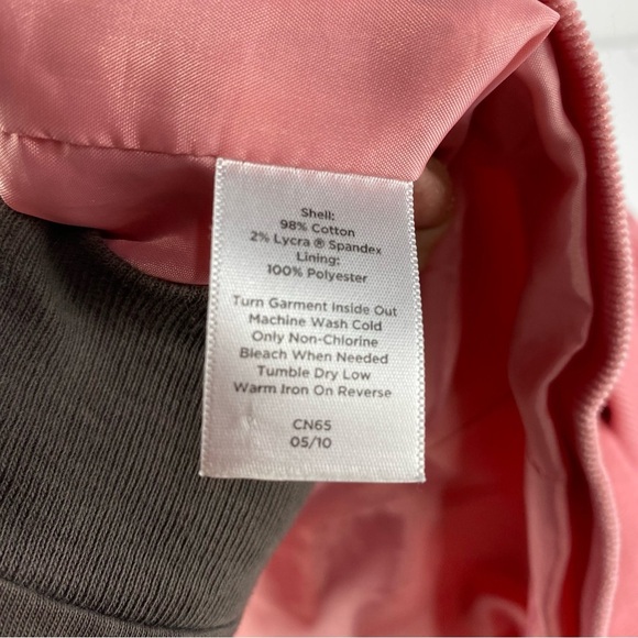 Talbots Womens 16P Coral/Pink Corduroy Blazer Spring Casual - Picture 6 of 6